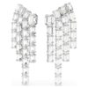 Millenia Clip-Ohrringe, Achtkant-Schliff, Kronleuchter-Design, weiss, rhodiniert Millenia Clip-Ohrringe, Achtkant-Schliff, Kronleuchter-Design, weiss, rhodiniert