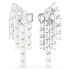 Millenia Clip-Ohrringe, Achtkant-Schliff, Kronleuchter-Design, weiss, rhodiniert Millenia Clip-Ohrringe, Achtkant-Schliff, Kronleuchter-Design, weiss, rhodiniert