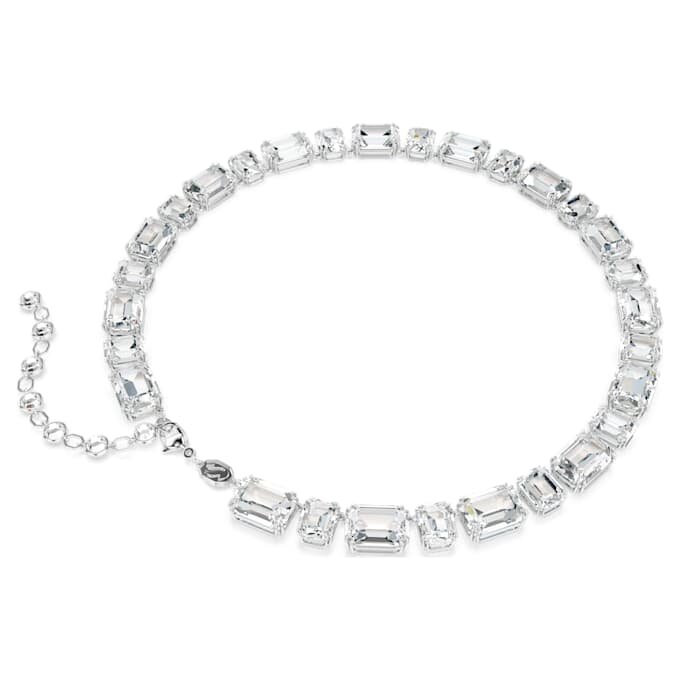 Millenia-Halskette mit achteckigem Schliff, weiss, rhodiniert Millenia-Halskette mit achteckigem Schliff, weiss, rhodiniert