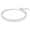 Millenia-Halskette mit Achtkant-Schliff, weiss, rhodiniert Millenia-Halskette mit Achtkant-Schliff, weiss, rhodiniert