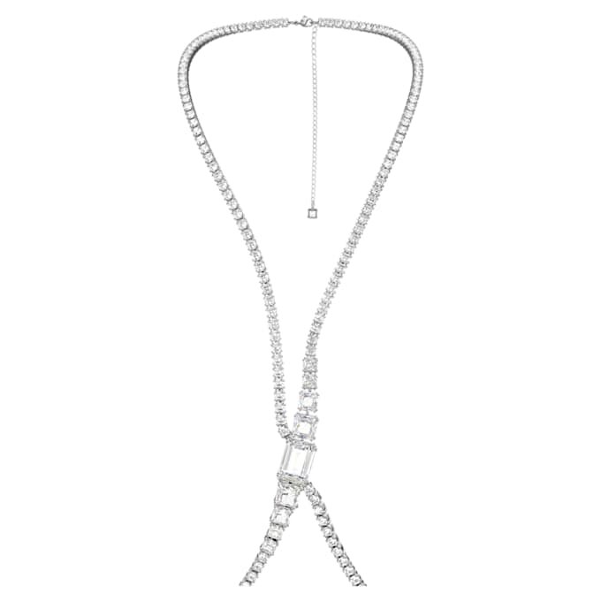 Millenia-Körperkette mit quadratischem Schliff, weiss, rhodiniert Millenia-Körperkette mit quadratischem Schliff, weiss, rhodiniert
