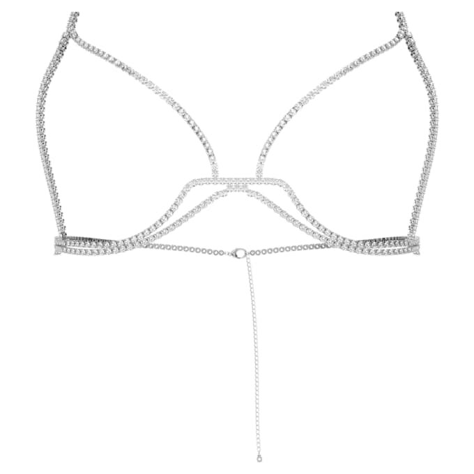 Millenia-Körperkette mit rundgeschliffenen Kristallen, weiss, rhodiniert Millenia-Körperkette mit rundgeschliffenen Kristallen, weiss, rhodiniert
