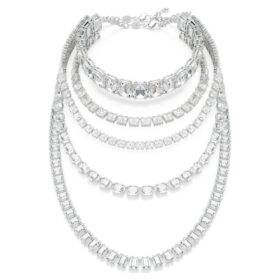 millenia mehrreihige halskette mit gemischten schliffen weiss rhodiniert 2 280x280 - Millenia-Mehrreihige Halskette mit gemischten Schliffen, weiss, rhodiniert