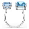 Millenia Offener Ring mit Achtkant-Schliff, blau, rhodiniert Millenia Offener Ring mit Achtkant-Schliff, blau, rhodiniert
