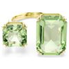 Millenia Offener Ring mit Achtkant-Schliff, grün, goldfarben plattiert Millenia Offener Ring mit Achtkant-Schliff, grün, goldfarben plattiert