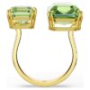 Millenia Offener Ring mit Achtkant-Schliff, grün, goldfarben plattiert Millenia Offener Ring mit Achtkant-Schliff, grün, goldfarben plattiert