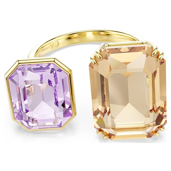 Millenia Offener Ring mit Achtkant-Schliff, mehrfarbig, vergoldet Millenia Offener Ring mit Achtkant-Schliff, mehrfarbig, vergoldet