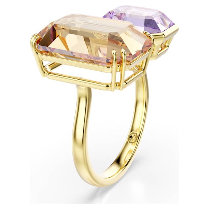 Millenia Offener Ring mit Achtkant-Schliff, mehrfarbig, vergoldet Millenia Offener Ring mit Achtkant-Schliff, mehrfarbig, vergoldet