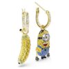 Minions Stuart und Banana Ohrringe Pavé, Mini, mehrfarbig, vergoldet