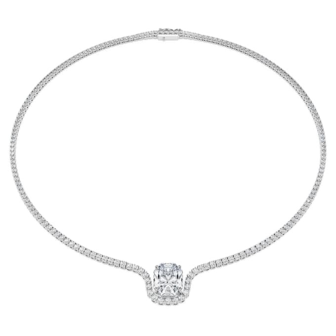 Octagon-Halskette mit im Labor gezüchteten Diamanten, 12.86 Ct Tw, achteckige Form, 18K Weissgold Octagon-Halskette mit im Labor gezüchteten Diamanten, 12.86 Ct Tw, achteckige Form, 18K Weissgold