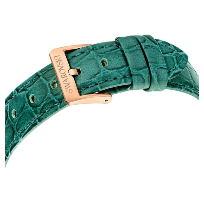 Octea Chrono Uhr Swiss Made, Lederarmband, grün, roségoldfarbenes Finish Octea Chrono Uhr Swiss Made, Lederarmband, grün, roségoldfarbenes Finish