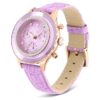 Octea Chrono Uhr Swiss Made, Lederarmband, Lila, roségoldfarbenes Finish Octea Chrono Uhr Swiss Made, Lederarmband, Lila, roségoldfarbenes Finish
