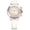 Octea Chrono Uhr Swiss Made, Lederarmband, weiss, roségoldfarben Octea Chrono Uhr Swiss Made, Lederarmband, weiss, roségoldfarben