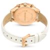 Octea Chrono Uhr Swiss Made, Lederarmband, weiss, roségoldfarben Octea Chrono Uhr Swiss Made, Lederarmband, weiss, roségoldfarben