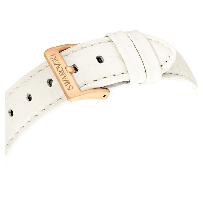 Octea Chrono Uhr Swiss Made, Lederarmband, weiss, roségoldfarben Octea Chrono Uhr Swiss Made, Lederarmband, weiss, roségoldfarben