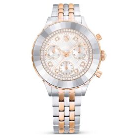 Octea Chrono Uhr Swiss Made, Metallarmband, roségoldfarben, gemischte Metalloberfläche Octea Chrono Uhr Swiss Made, Metallarmband, roségoldfarben, gemischte Metalloberfläche