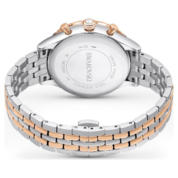Octea Chrono Uhr Swiss Made, Metallarmband, roségoldfarben, gemischte Metalloberfläche Octea Chrono Uhr Swiss Made, Metallarmband, roségoldfarben, gemischte Metalloberfläche