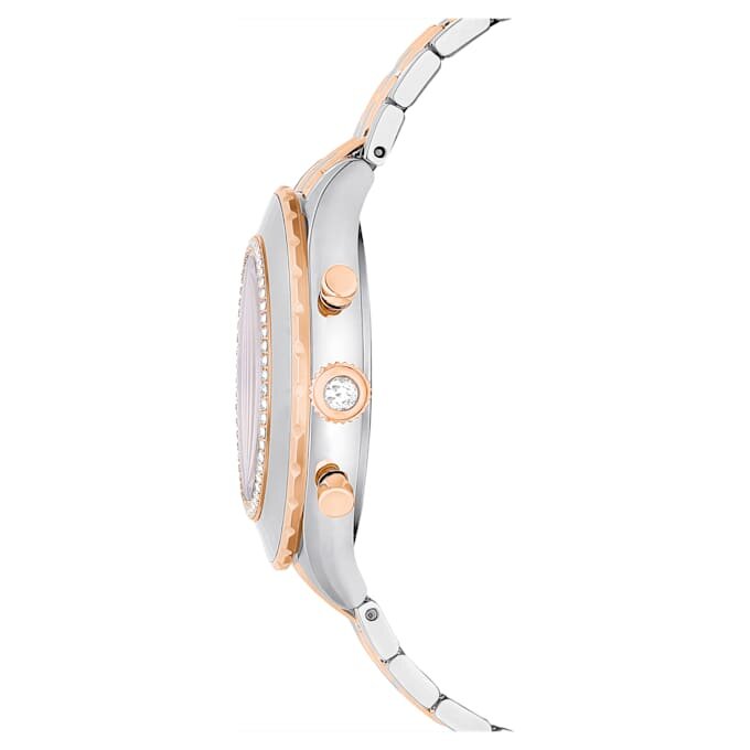 Octea Chrono Uhr Swiss Made, Metallarmband, roségoldfarben, gemischte Metalloberfläche Octea Chrono Uhr Swiss Made, Metallarmband, roségoldfarben, gemischte Metalloberfläche