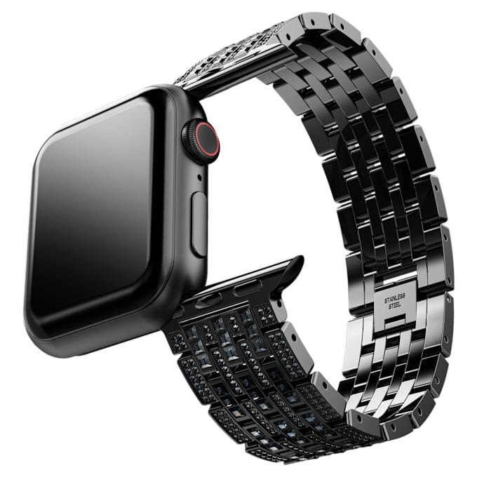 Princess-Armband für Apple Watch® 40 mm & 41 mm, schwarz, schwarze Oberfläche Princess-Armband für Apple Watch® 40 mm & 41 mm, schwarz, schwarze Oberfläche