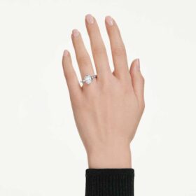 Ring mit achteckiger Fassung, im Labor gezüchtete Diamanten 2.0 Ct Tw, achteckige Form, 14K Weissgold
