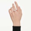 Ring mit achteckiger Fassung, im Labor gezüchtete Diamanten 3.0 Ct Tw, achteckige Form, 14K Gelbgold