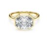Ring mit achteckiger Fassung, im Labor gezüchtete Diamanten 3.0 Ct Tw, achteckige Form, 14K Gelbgold