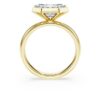 Ring mit achteckiger Fassung, im Labor gezüchtete Diamanten 3.0 Ct Tw, achteckige Form, 14K Gelbgold