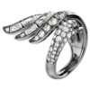 Ring «Swan» aus der Vienna-Kollektion, weiss, rutheniumbeschichtet Ring «Swan» aus der Vienna-Kollektion, weiss, rutheniumbeschichtet