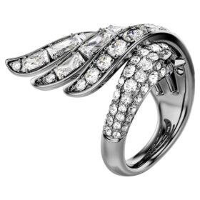 Ring «Swan» aus der Vienna-Kollektion, weiss, rutheniumbeschichtet