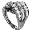 Ring «Swan» aus der Vienna-Kollektion, weiss, rutheniumbeschichtet Ring «Swan» aus der Vienna-Kollektion, weiss, rutheniumbeschichtet