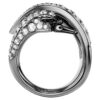 Ring «Swan» aus der Vienna-Kollektion, weiss, rutheniumbeschichtet Ring «Swan» aus der Vienna-Kollektion, weiss, rutheniumbeschichtet