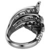 Ring «Swan» aus der Vienna-Kollektion, weiss, rutheniumbeschichtet Ring «Swan» aus der Vienna-Kollektion, weiss, rutheniumbeschichtet