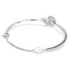 Schlangenarmband mit gemischten Schliffarten, Jahr der Schlange, weiss, rhodiniert