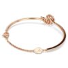 Schlangenarmband mit gemischten Schliffen, Jahr der Schlange, rot, roségoldfarben plattiert Schlangenarmband mit gemischten Schliffen, Jahr der Schlange, rot, roségoldfarben plattiert