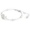 Schlangenarmband mit Kristallperle, gemischte Schliffe, Jahr der Schlange, weiss, rhodiniert