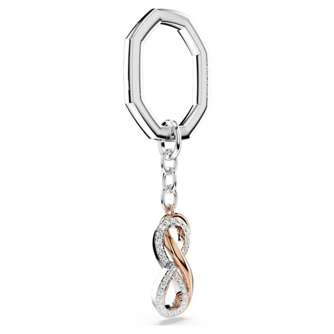 Schlüsselanhänger «Infinity», weiss, gemischte Metalloberfläche Schlüsselanhänger «Infinity», weiss, gemischte Metalloberfläche