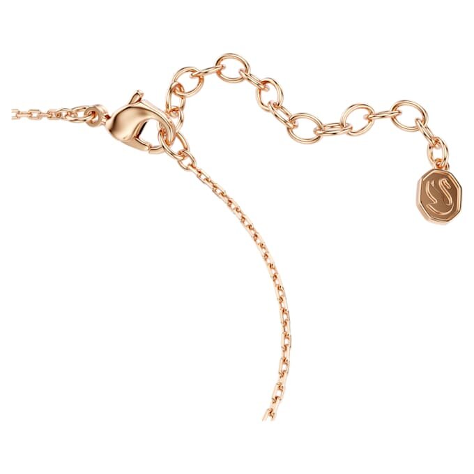 Schwan-Armband mit gemischten Schliffen, Schwan, weiss, roségoldfarben plattiert Schwan-Armband mit gemischten Schliffen, Schwan, weiss, roségoldfarben plattiert