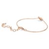 Schwan-Armband mit gemischten Schliffen, Schwan, weiss, roségoldfarben plattiert Schwan-Armband mit gemischten Schliffen, Schwan, weiss, roségoldfarben plattiert