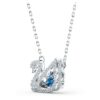 Schwan-Halskette «Dancing Swan», blau, rhodiniert Schwan-Halskette «Dancing Swan», blau, rhodiniert