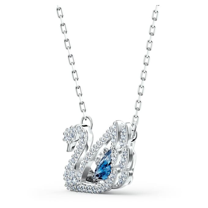 Schwan-Halskette «Dancing Swan», blau, rhodiniert Schwan-Halskette «Dancing Swan», blau, rhodiniert