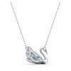 Schwan-Halskette «Dancing Swan», blau, rhodiniert Schwan-Halskette «Dancing Swan», blau, rhodiniert