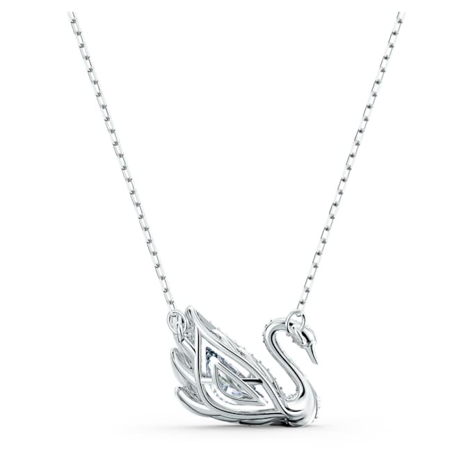 Schwan-Halskette «Dancing Swan», weiss, rhodiniert Schwan-Halskette «Dancing Swan», weiss, rhodiniert
