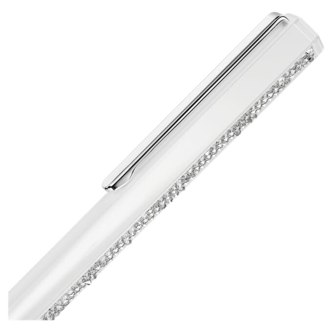Shimmer-Kugelschreiber, weiss lackiert, verchromt Shimmer-Kugelschreiber, weiss lackiert, verchromt