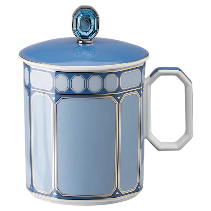 Signum-Becher mit Deckel, Porzellan, blau Signum-Becher mit Deckel, Porzellan, blau