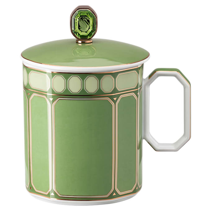 Signum-Becher mit Deckel, Porzellan, grün Signum-Becher mit Deckel, Porzellan, grün