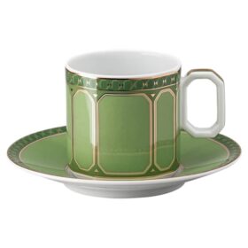 Signum Espressotasse mit Untertasse aus Porzellan, grün