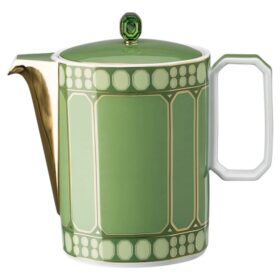 Signum-Kaffeekanne aus Porzellan, grün
