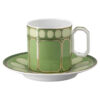 Signum-Kaffeetasse mit Untertasse aus Porzellan, grün Signum-Kaffeetasse mit Untertasse aus Porzellan, grün