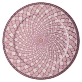 Signum Servierteller aus Porzellan, gross, rosa