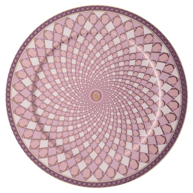 Signum Servierteller aus Porzellan, gross, rosa Signum Servierteller aus Porzellan, gross, rosa